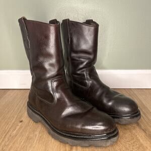 Herman Survivors Men’s 10 Boots HOSS II Leather Western Roper Work Oil Resistant